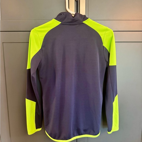 NFL Kids 3/4 Pullover - Navy and Neon Green Seahawks - Picture 4 of 4